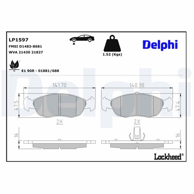 DELPHI LP1597 EAN: 5012759121597.