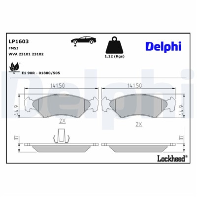 DELPHI LP1603 EAN: 5012759121658.