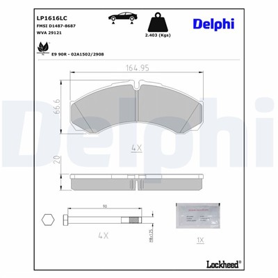 DELPHI LP1616LC EAN: 5012759633564.
