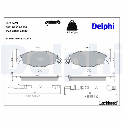 DELPHI LP1629 EAN: 5012759128879.
