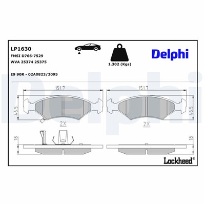 DELPHI LP1630 EAN: 5012759128886.