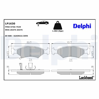 DELPHI LP1630 EAN: 5012759128886.