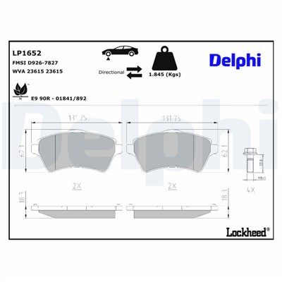 DELPHI LP1652 EAN: 5012759131770.