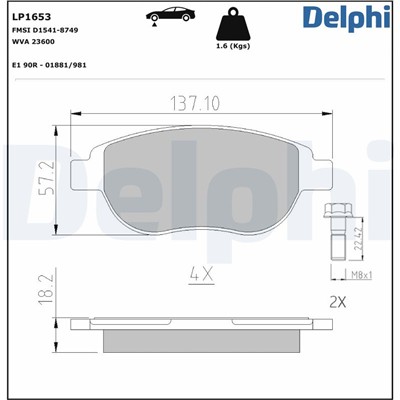 DELPHI LP1653 EAN: 5012759140697.