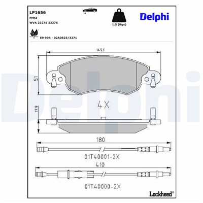 DELPHI LP1656 EAN: 5012759158906.