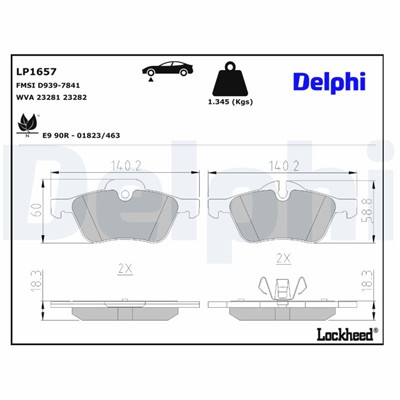 DELPHI LP1657 EAN: 5012759158913.