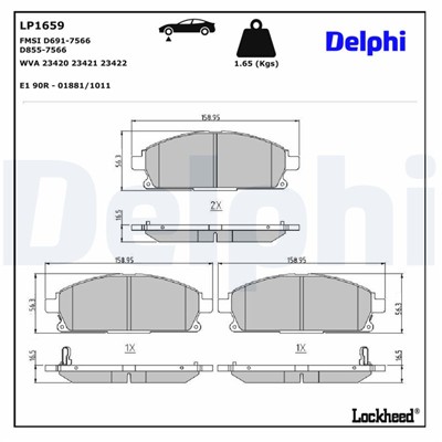 DELPHI LP1659 EAN: 5012759131787.