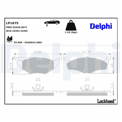 DELPHI LP1675 EAN: 5012759158920.