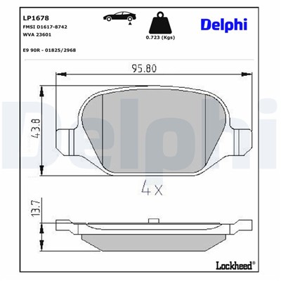 DELPHI LP1678 EAN: 5012759158951.