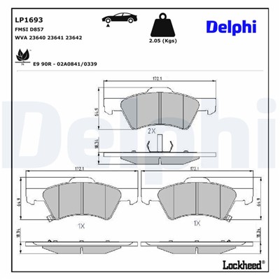 DELPHI LP1693 EAN: 5012759158814.