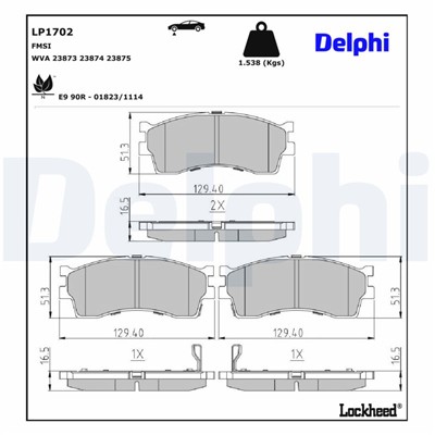 DELPHI LP1702 EAN: 5012759170861.
