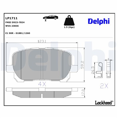DELPHI LP1711 EAN: 5012759188491.