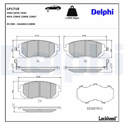 DELPHI LP1718 EAN: 5012759226919.