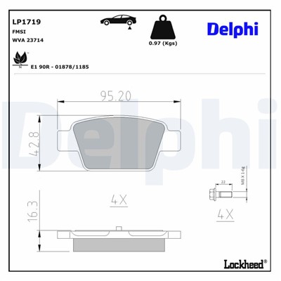 DELPHI LP1719 EAN: 5012759226926.