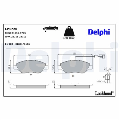 DELPHI LP1720 EAN: 5012759226933.