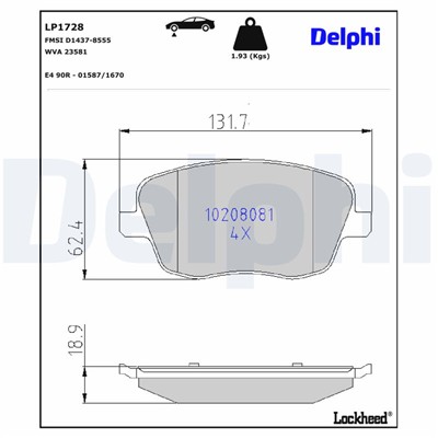 DELPHI LP1728 EAN: 5012759227015.