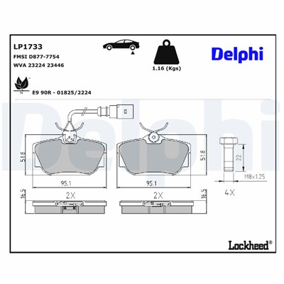 DELPHI LP1733 EAN: 5012759227060.