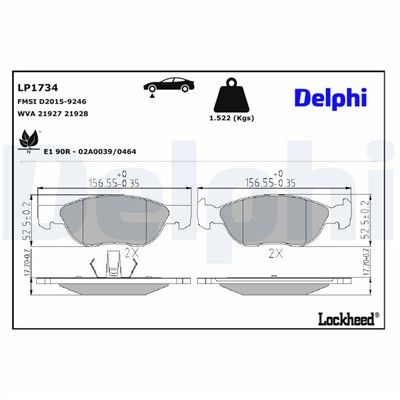 DELPHI LP1734 EAN: 5012759227077.