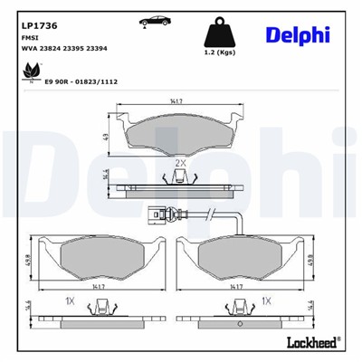 DELPHI LP1736 EAN: 5012759227091.