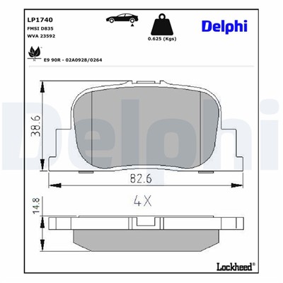 DELPHI LP1740 EAN: 5012759227138.