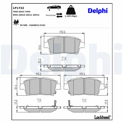 DELPHI LP1742 EAN: 5012759227152.