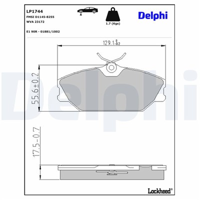 DELPHI LP1744 EAN: 5012759227176.