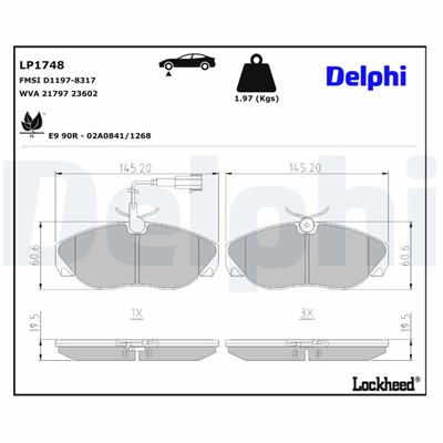 DELPHI LP1748 EAN: 5012759227213.