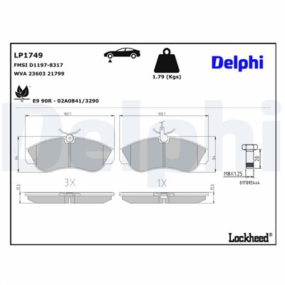 DELPHI LP1749 EAN: 5012759227220.