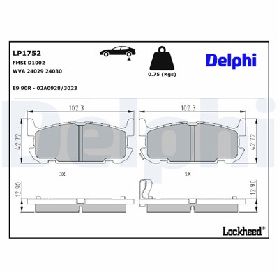 DELPHI LP1752 EAN: 5012759227251.