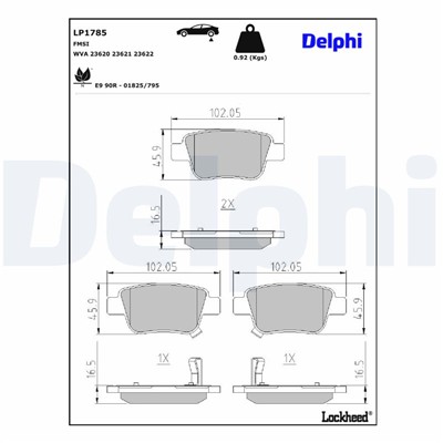 DELPHI LP1785 EAN: 5012759231357.