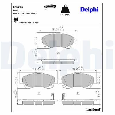 DELPHI LP1786 EAN: 5012759231364.