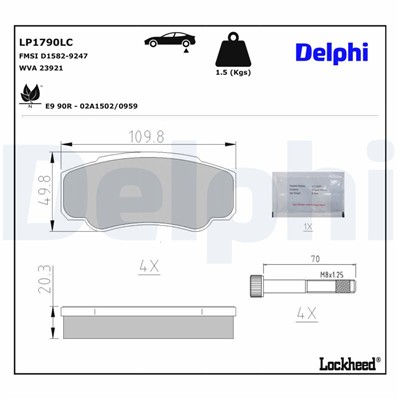 DELPHI LP1790LC EAN: 5012759633632.