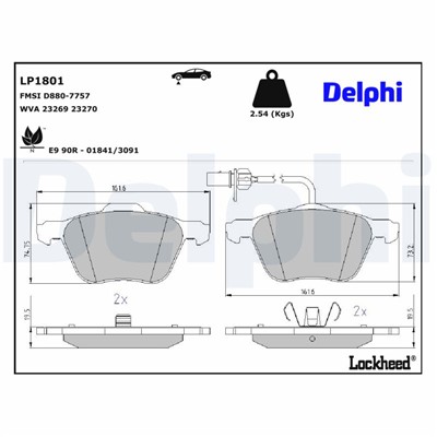 DELPHI LP1801 EAN: 5012759231517.