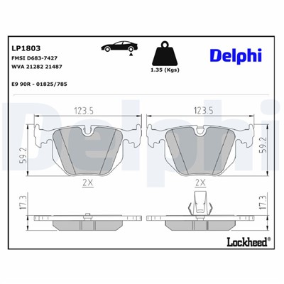 DELPHI LP1803 EAN: 5012759231531.