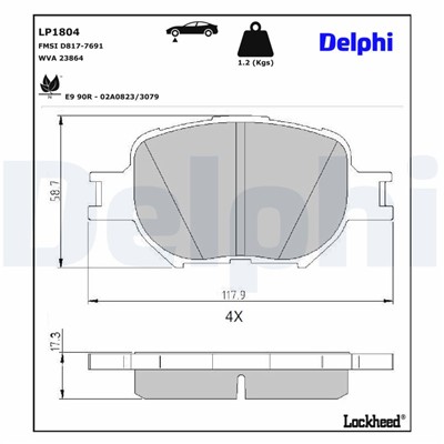 DELPHI LP1804 EAN: 5012759231548.