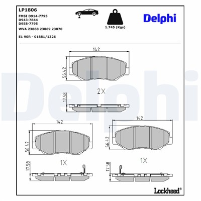 DELPHI LP1806 EAN: 5012759231562.