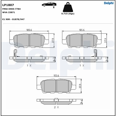 DELPHI LP1807 EAN: 5012759231579.