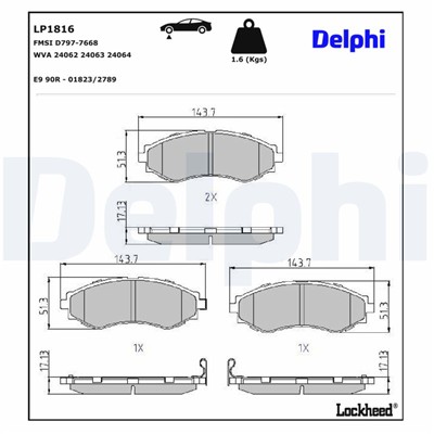 DELPHI LP1816 EAN: 5012759236499.