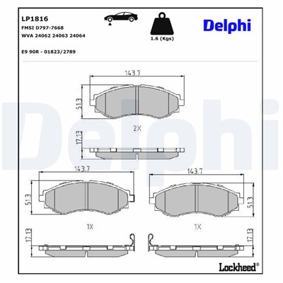 DELPHI LP1816 EAN: 5012759236499.