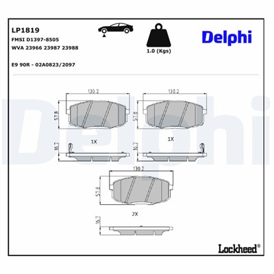 DELPHI LP1819 EAN: 5012759237762.