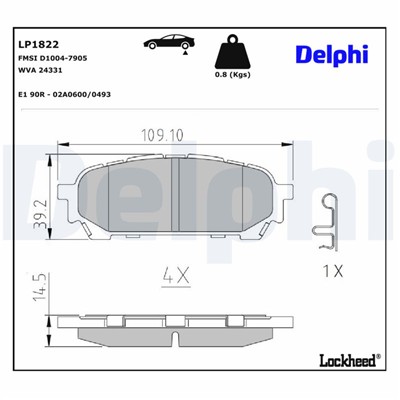 DELPHI LP1822 EAN: 5012759237793.