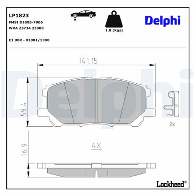 DELPHI LP1823 EAN: 5012759237809.