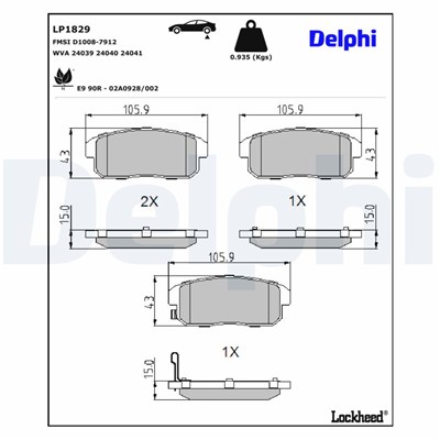 DELPHI LP1829 EAN: 5012759238493.
