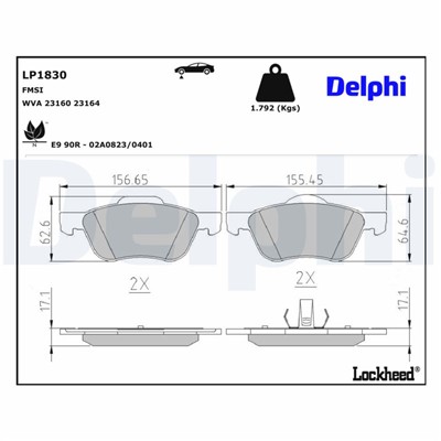 DELPHI LP1830 EAN: 5012759248256.