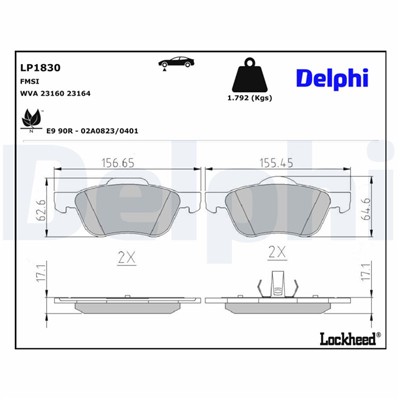 DELPHI LP1830 EAN: 5012759248256.