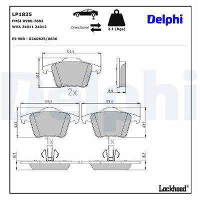 DELPHI LP1835 EAN: 5012759248270.