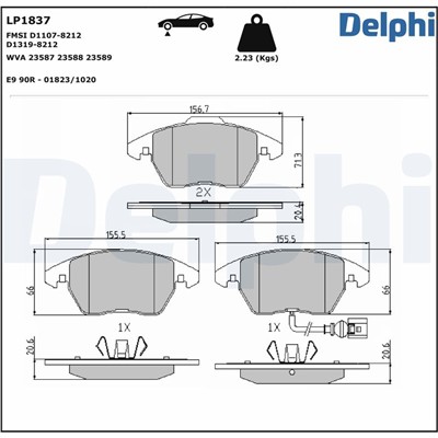 DELPHI LP1837 EAN: 5012759248294.
