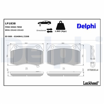 DELPHI LP1838 EAN: 5012759248300.