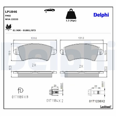 DELPHI LP1846 EAN: 5012759250631.