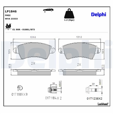 DELPHI LP1846 EAN: 5012759250631.